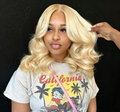 61B Blonde 6x5 Pre-cut Short Bob Wavy Glueless Wig