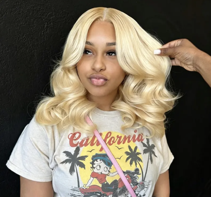 61B Blonde 6x5 Pre-cut Short Bob Wavy Glueless Wig