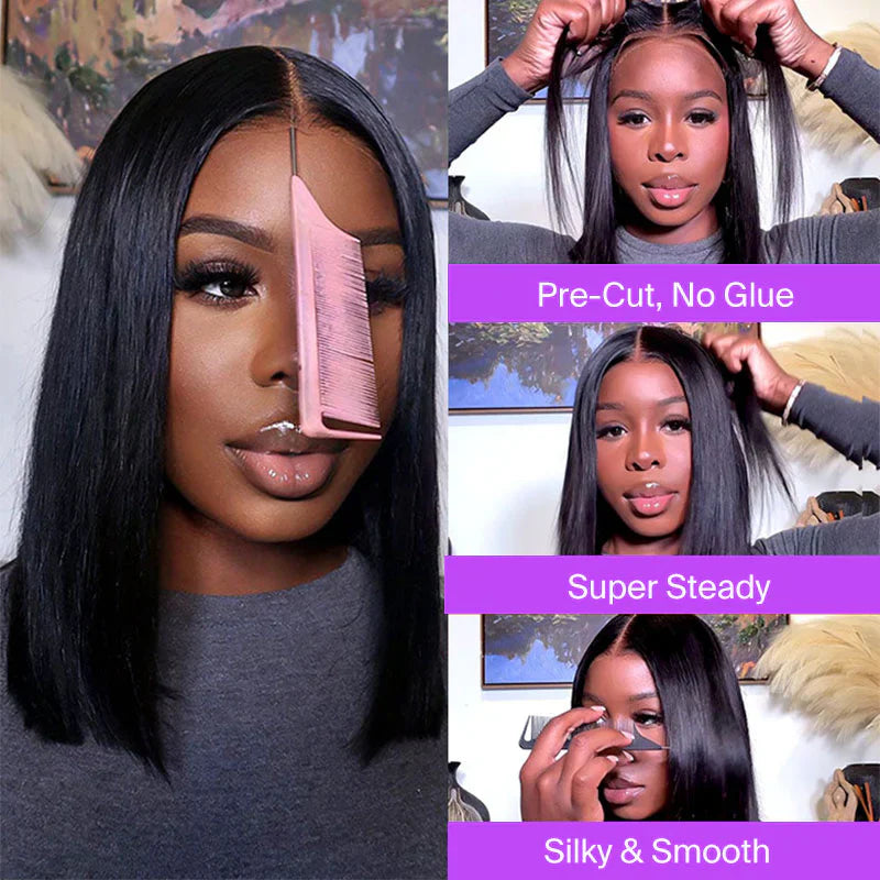 6x5 Pre-cut Glueless Wig - Straight